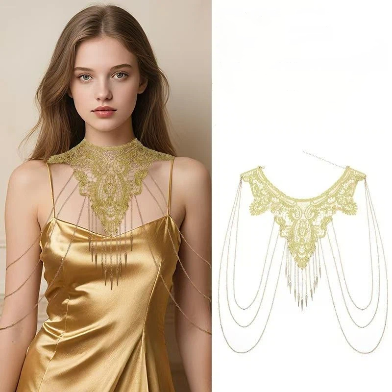 Body Jewelry Necklace - Collana a più strati con nappe