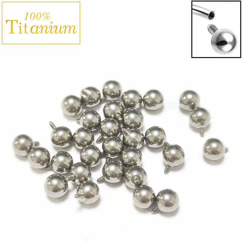 Body Jewelry Replacement Ball - 10Pc Grado Impianto ASTM G23 Titanio