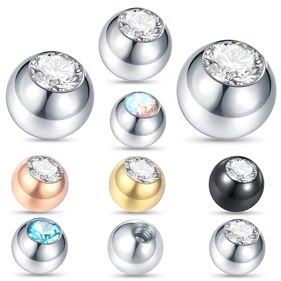 Body Jewelry Replacement Ball - Sfere a vite in acciaio inossidabile