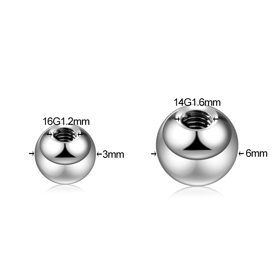 10 pz/lotto titanio filo bilan - Body Jewelry Replacement Ball recensione e prezzo