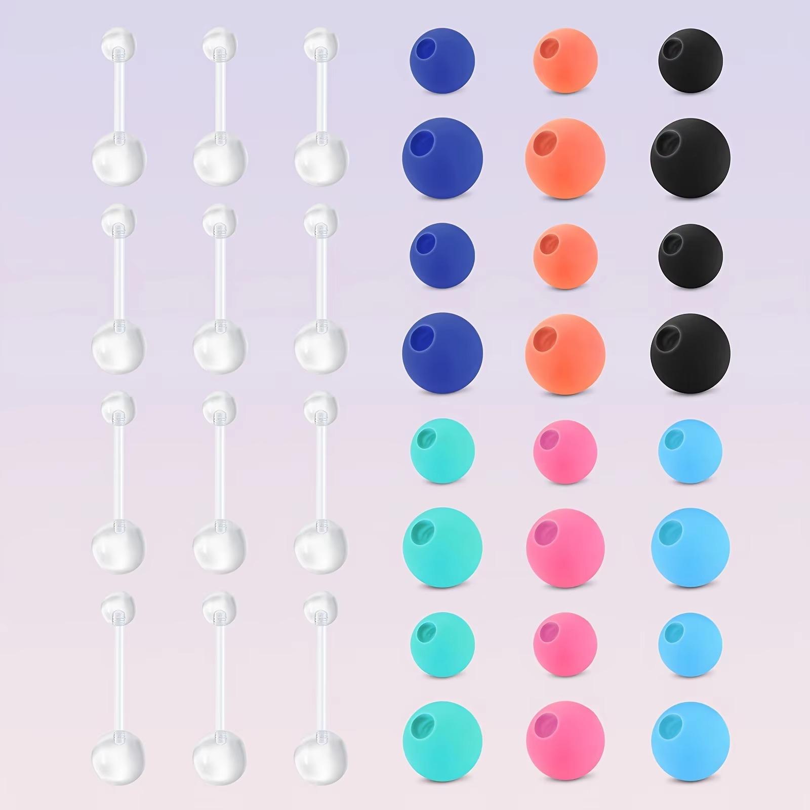 12pcs 14G acrilico chiaro ombe - Body Jewelry Replacement Ball recensione e prezzo
