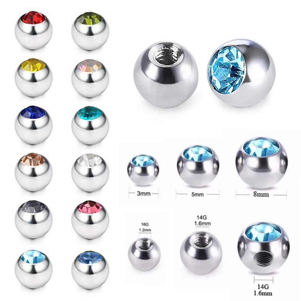 60pcs Dell'acciaio Inossidabil - Body Jewelry Replacement Ball recensione e prezzo