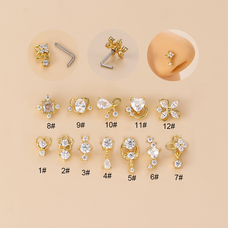 Piercing per Naso a Forma di L - Body Jewelry Surgical Steel recensione e prezzo