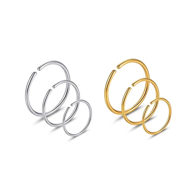 Set di 6 Anelli per Naso Ipoal - Body Jewelry Surgical Steel recensione e prezzo