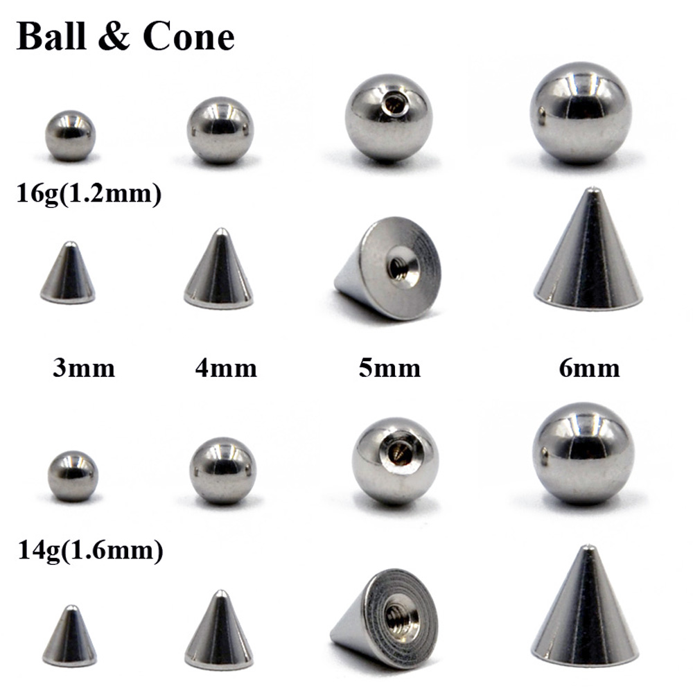 100 pz/lotto Acciaio 14G 16G P - Body Jewelry Replacement Ball recensione e prezzo