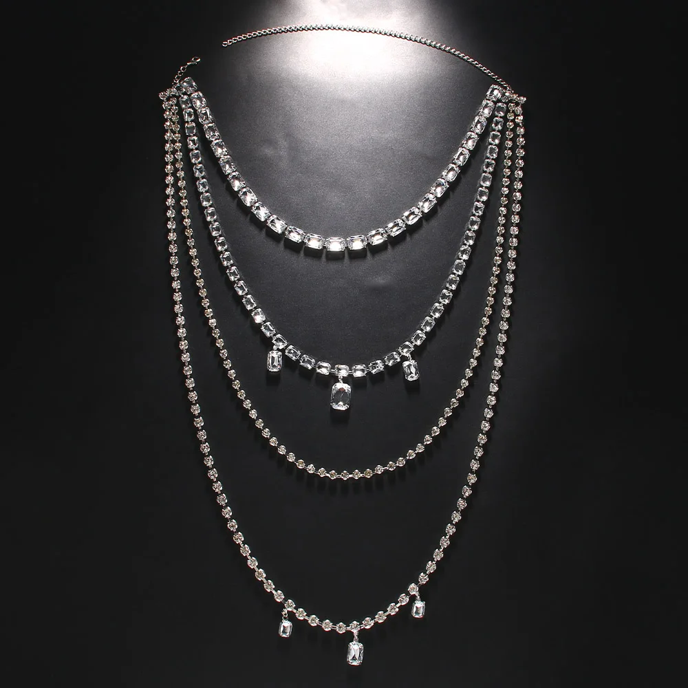 Shine Strass Lungo Nappa Indie - Body Jewelry Necklace recensione e prezzo