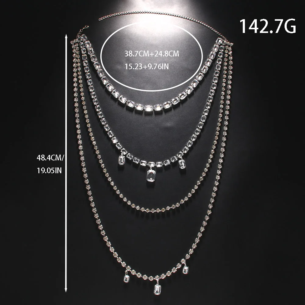 Shine Strass Lungo Nappa Indie - Body Jewelry Necklace recensione e prezzo