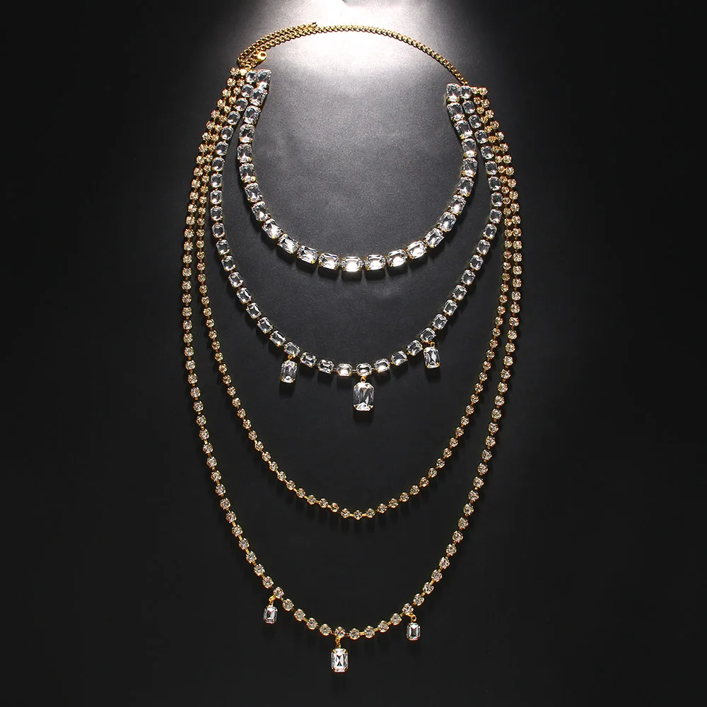 Shine Strass Lungo Nappa Indie - Body Jewelry Necklace recensione e prezzo
